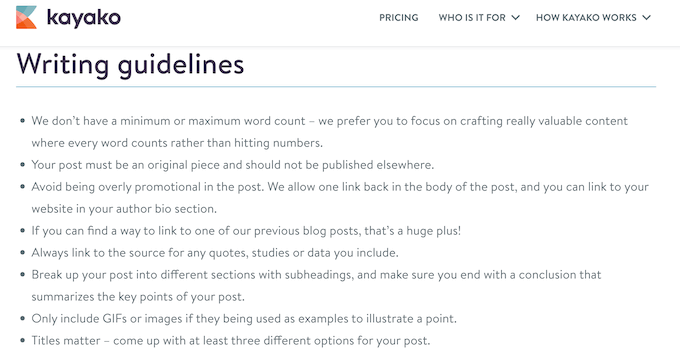 An example of guest blogger guidelines An example of guest blogger guidelines
