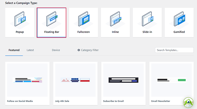 Select the drifting bar design template